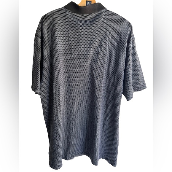 NWOT Peter Millar Polo 100% Cotton Size L Navy Blue with Blue & Purple Diamonds - Picture 2 of 4